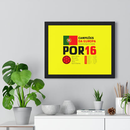 Portugal's 2016 Euro Cup Victory - Iconic Horizontal Framed Poster