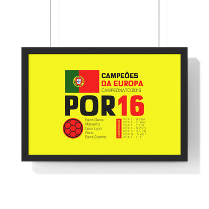 Portugal's 2016 Euro Cup Victory - Iconic Horizontal Framed Poster