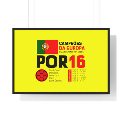 Portugal's 2016 Euro Cup Victory - Iconic Horizontal Framed Poster