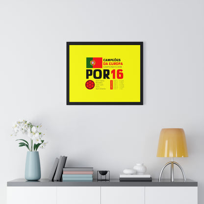 Portugal's 2016 Euro Cup Victory - Iconic Horizontal Framed Poster