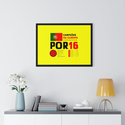 Portugal's 2016 Euro Cup Victory - Iconic Horizontal Framed Poster